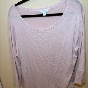 Market & Spruce Light Pink Long Sleeve Top